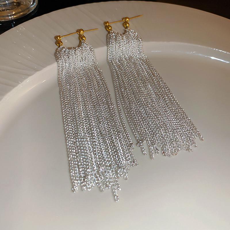 Waterfall Tassel Earrings Lightweight Dangle Design with Multiple Layered Strands for Women and Girls Suitable for Daily Wear and Special Occasions