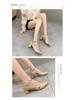 2024 Spring Korean-Style Women's Thick Heel Pointed Toe Buckle Sandals