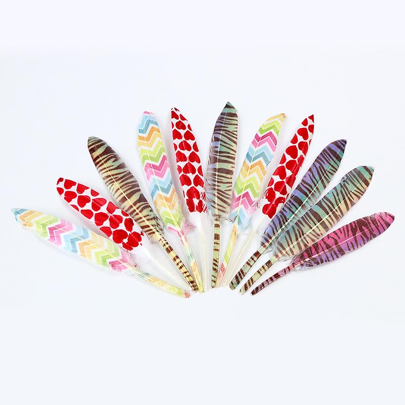 20Pcs Goose And Duck Feather Small Straight Knife 12Cm High Quality Color Diy Jewelry Material Accessories Real Hair