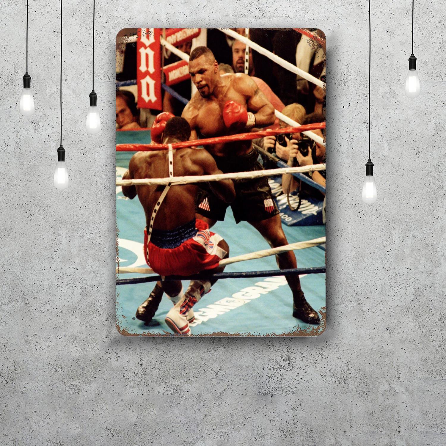

mike tyson Vintage Metal Tin Signs Posters Decor Retro Metal Plaque Wall Art Decor for Garage Bar 20x30cm（7.8x11.8inch）