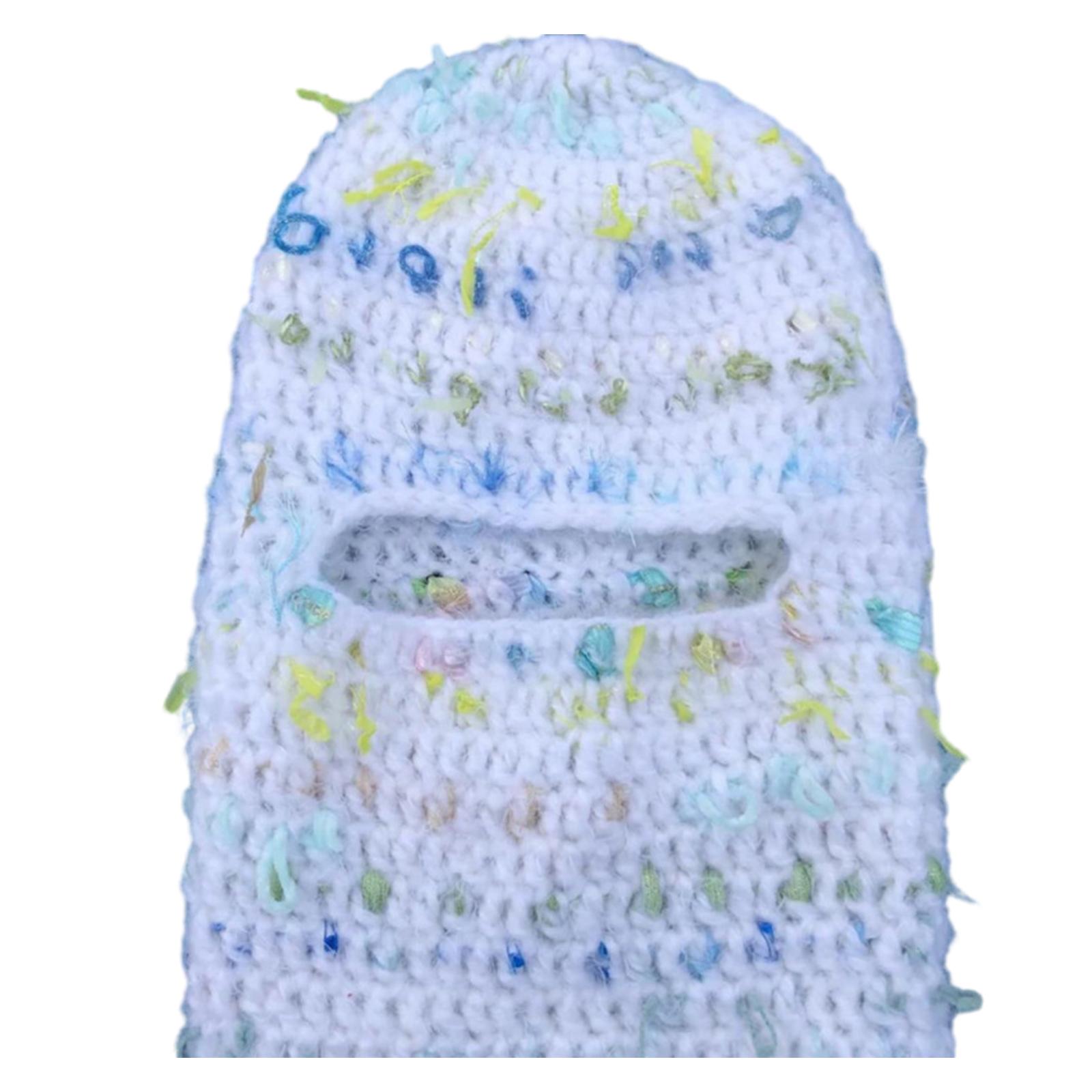 

Knit Beanie Balaclava Distressed Knitted Full Face Ski Mask Winter Windproof Neck Warmer for Men Women One Size Fits All 2