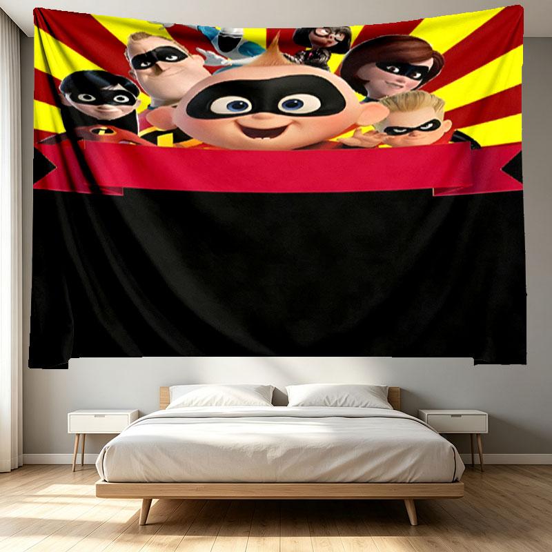 Incredibles Print Tapestry - Portable Wall Decor Cloth, for Home, Dorm, Travel, Bedroom, Living Room - Ideal Birthday Housewarming Gift