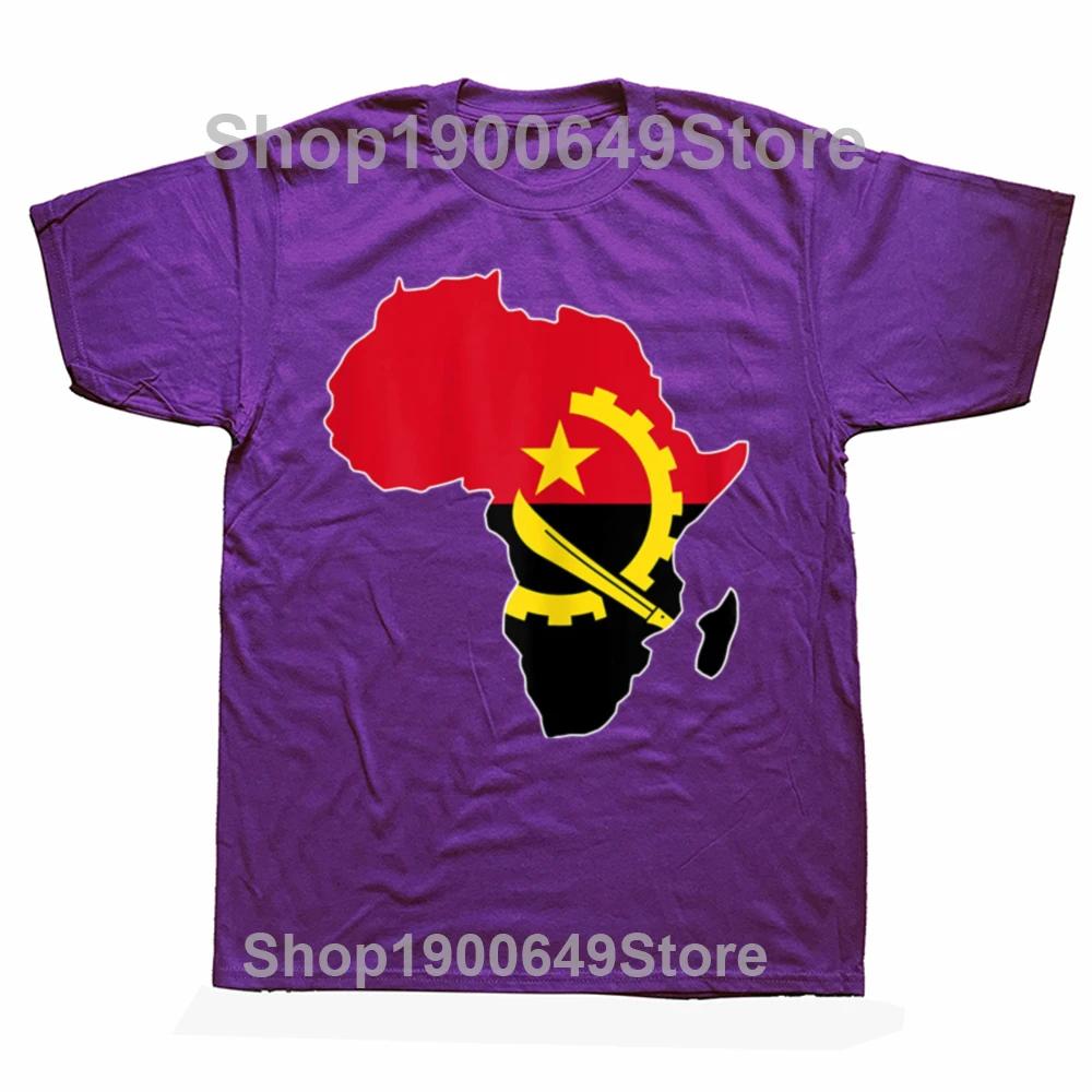 Funny Vintage I Love Angola Flag Africa Map Graphic Tshirt Men Women Hip Hop Oversized T Shirt 100 Cotton Comfort Tshirts