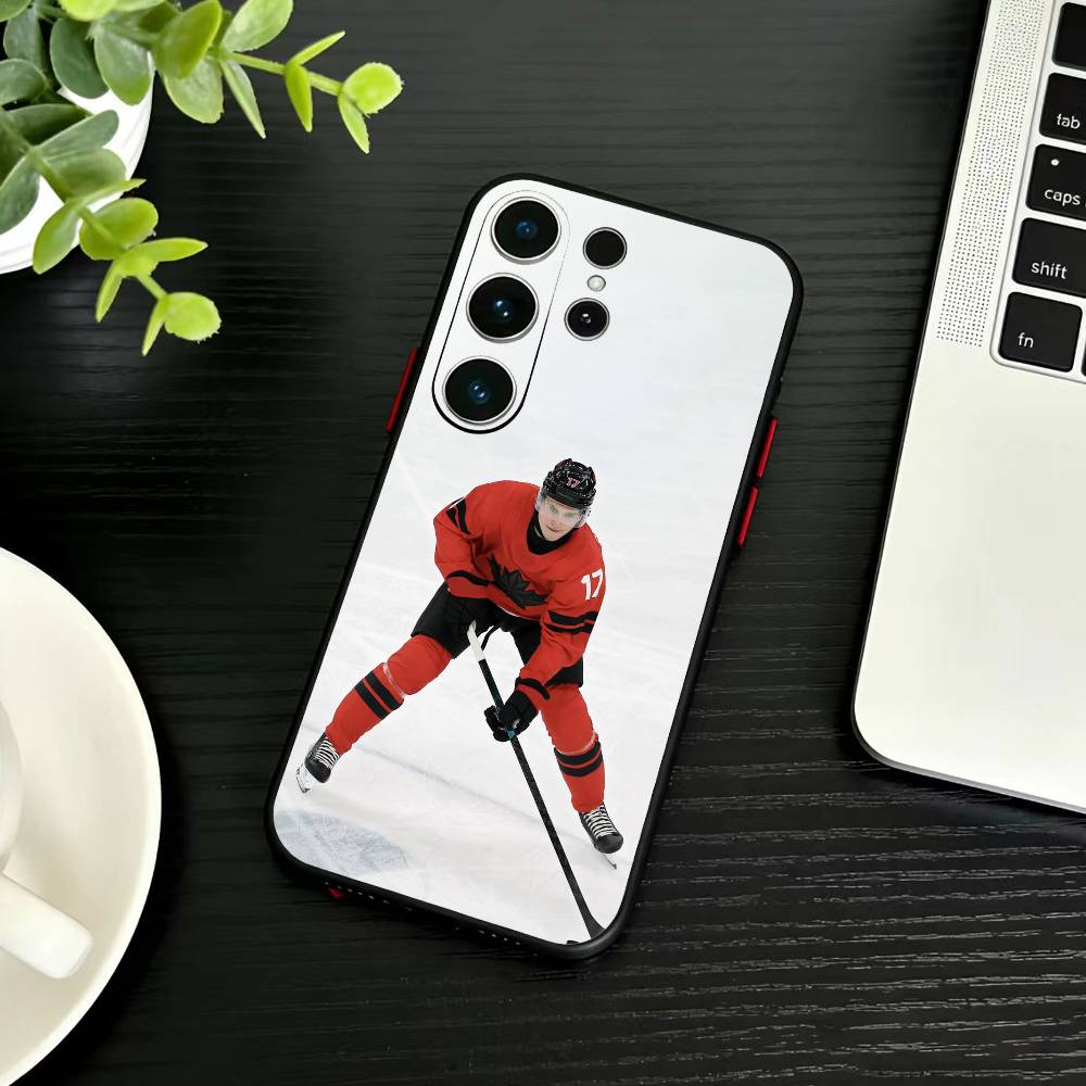 Macklin Celebrini San Jose Sharks Phone Case For Samsung S26,S25,S24,S23,S22,S21,S20,S30,Ultra,Plus,Fe,Note,5G Black Cover