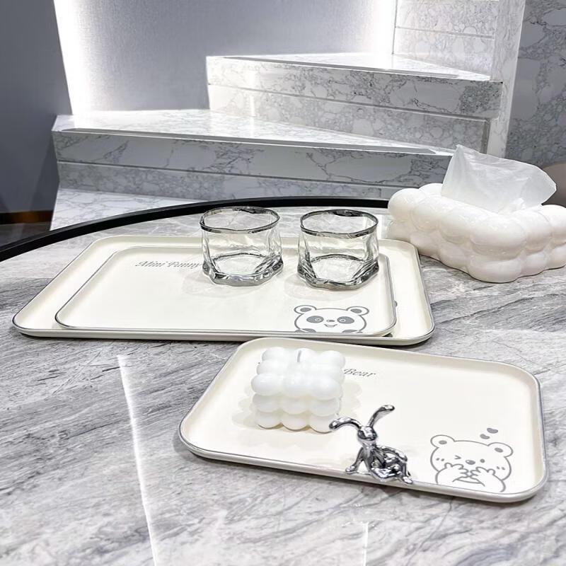 Ins-Style Large Rectangular Plastic Serving Tray