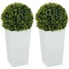 Set of 2 Artificial Eucalyptus Balls 65 Cm Artificial Plant with UV Protection, 330 Leaves, Potted, Green