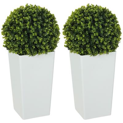 Set of 2 Artificial Eucalyptus Balls 65 Cm Artificial Plant with UV Protection, 330 Leaves, Potted, Green