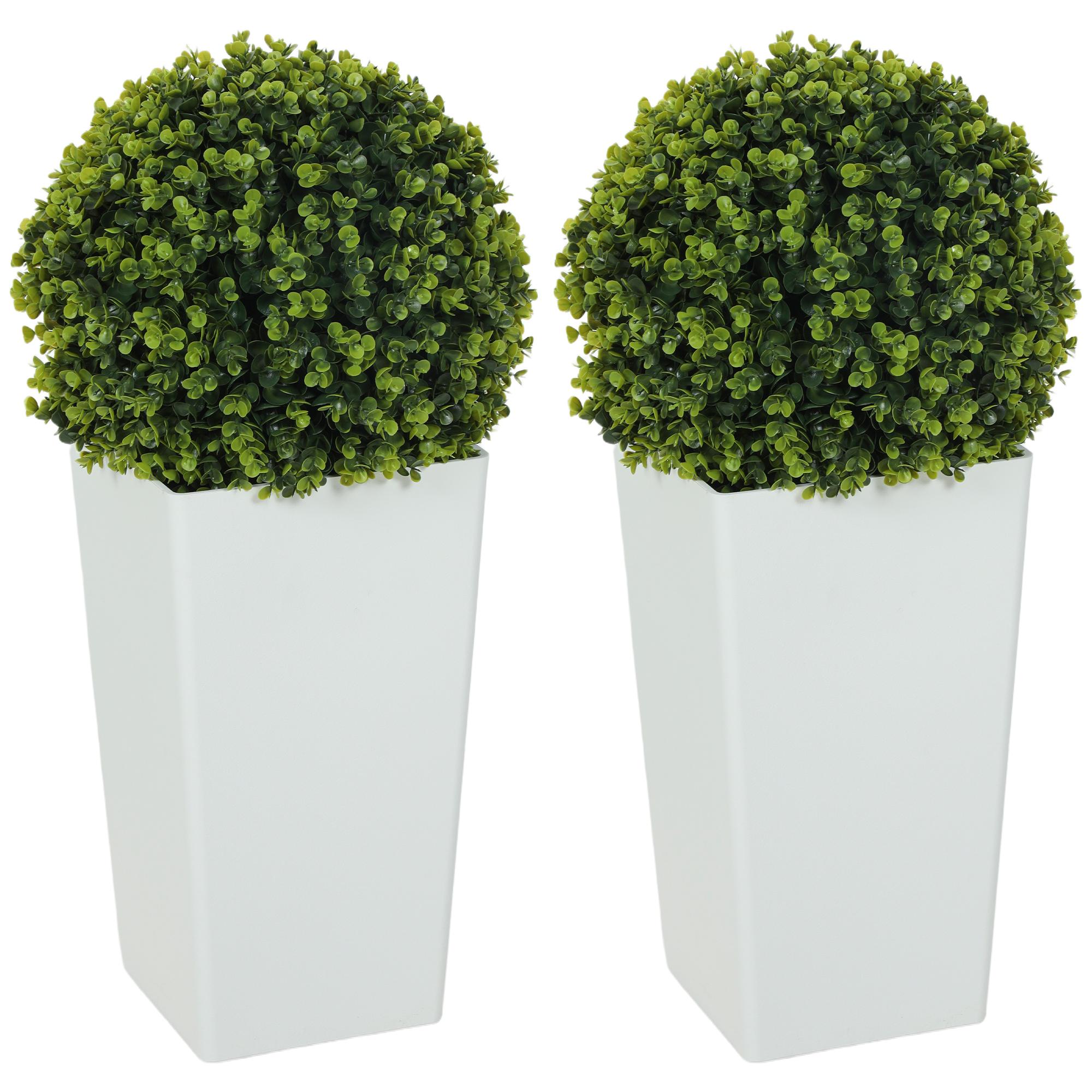 Set of 2 Artificial Eucalyptus Balls