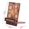 Wood Record Holder Now Playing Wood Record Stand Engraved Design Newspaper File Storage With Extended Base Stylish Album Storage