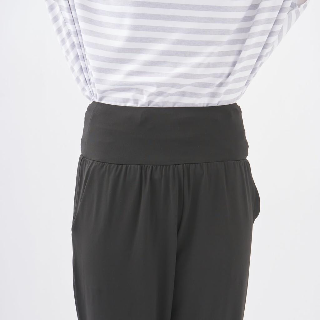 Yoga Loose Cool To the UV Protection Rate of or 324683 BK [FILA] Women's Pants, Amphibious, Pants, 9/10th Length, Touch, 90% More,