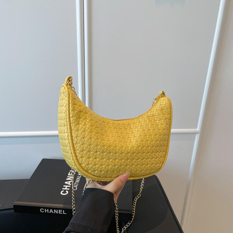 

Сумка высокой ценности, высококлассная модная универсальная подмышечная ручная нишевая полумесяц для путешествий, сумка-мессенджер на одно плечо жёлтый