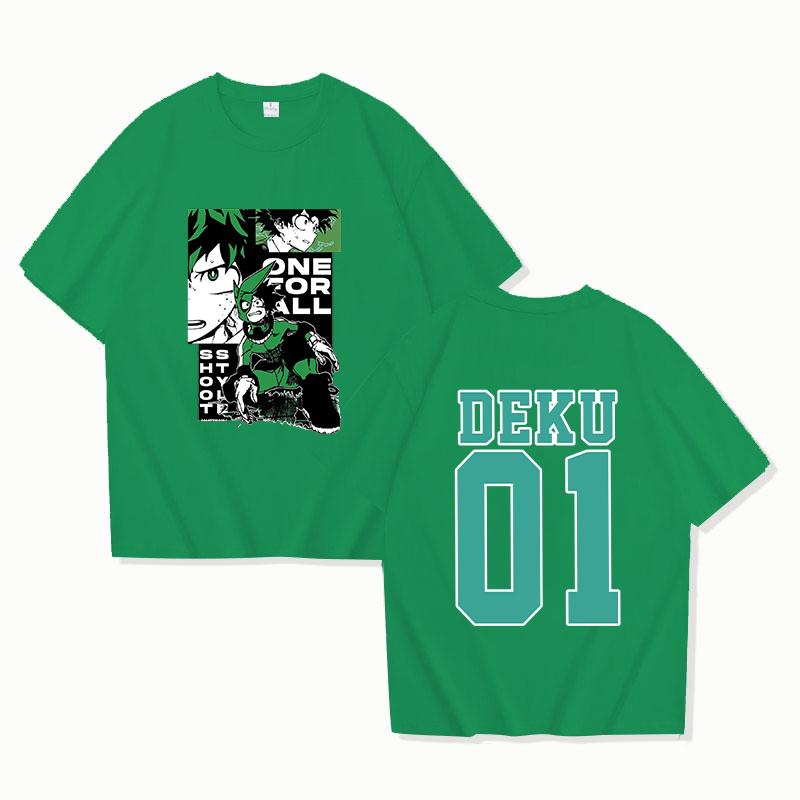 

New Anime Deku Printing T Shirts Unisex Fashion Short Sleeve T Shirt Summer Casual Personality Loose T-shirt 4XL