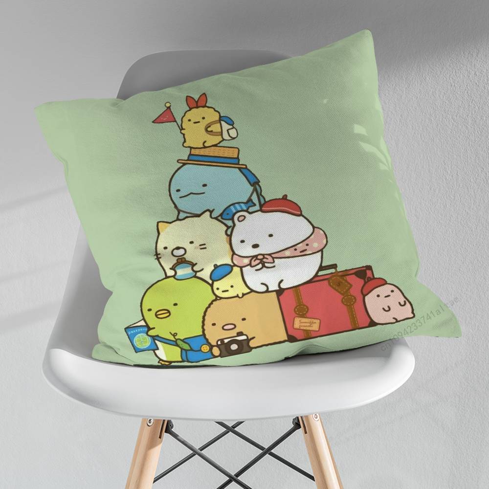 Cute Art SSumikko GGurashi Pillow Case For 30x30cm45x45cm55x55cm For Home Bedroom Decoration And Protector