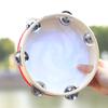 Orff 8 Inch Lollipop Tambourine With Cymbal Rattle Drum for KTV Party Percussion Musical Instruments Hand Jingle Bell Kids Toys