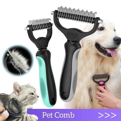 Pet Haar Entfernung Kamm Katze Hund Pinsel Pet Haar Pflege Werkzeug Welpen Haar Ausfallen Kämme Pet Fell Trimmen Dematting enthaarung Pinsel