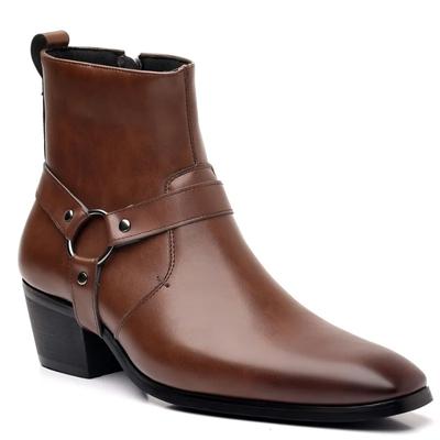 Vyriški Chelsea Ankle Boots Laisvalaikio Odiniai Batai Vakarų Kaubojiški Batai Juodi Rudi Užtrauktuku Vestuviniai Biuro Proginiai Batai Vyriški Motociklininko Batai