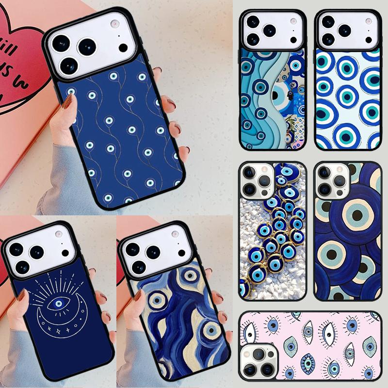 Evil Eye print Phone Case For iPhone 17 Air 14 15 13 12 Max Cover For Apple 14 15 16 16e 11 Pro Max Plus