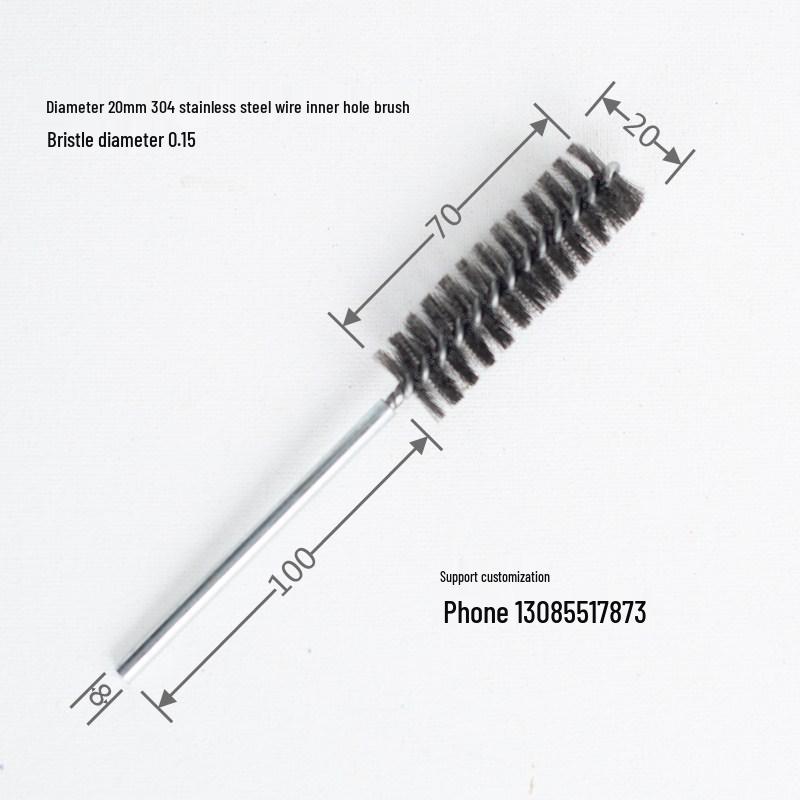 Abrasive Wire Tube & Pipe Brush - Steel Bristle for Deburring & Polishing