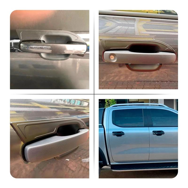 For Ford Ranger Wildtrak XLT 24 Car Door Handle Cover Door Bowl Frame Protection Trims Sticker Car Styling Accessories