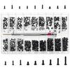 Assorted Miniature Screw Kit, 18 Types, M1.2, M1.4, M2.0, for Glasses and Watches, Includes Storage Case