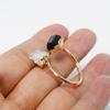 Stylish Irregular Druzy Stone Rings Open Finger Rings Adjustable Rings Ornament
