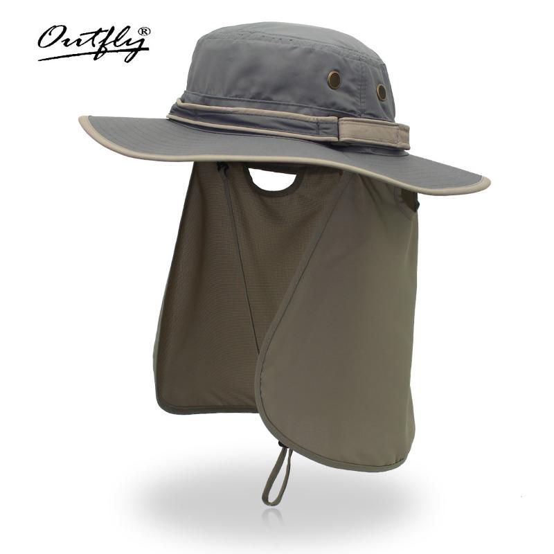 Sunscreen comfortable neck bucket hat spring and summer outdoor UV protection round edge hat travel hat women's tea picking hat
