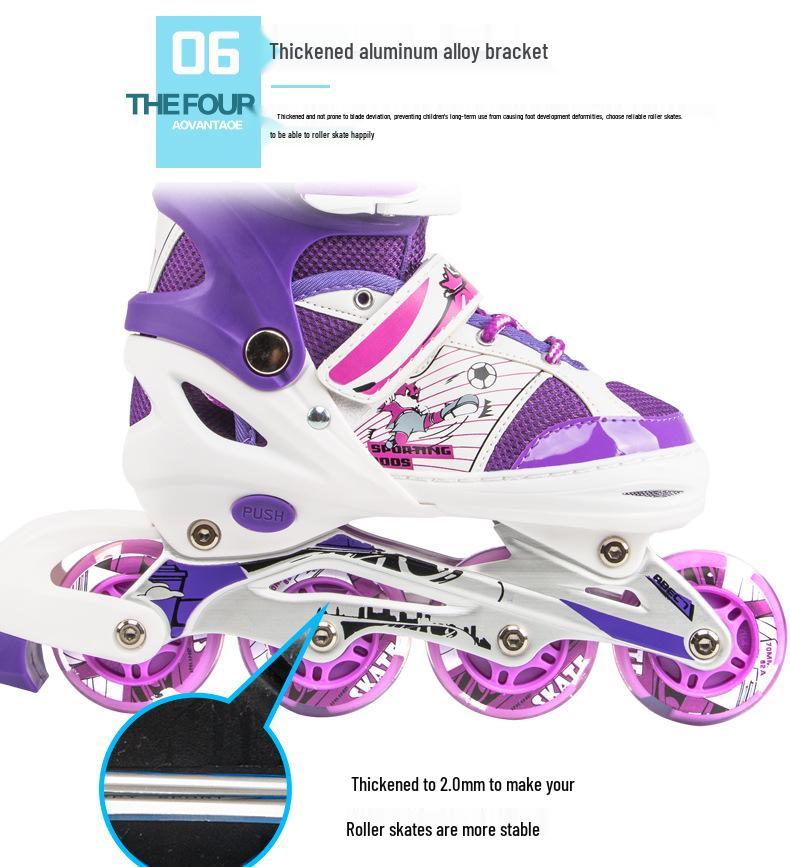 Adjustable Ice and Roller Skates for Kids and Adults with Flashing Lights