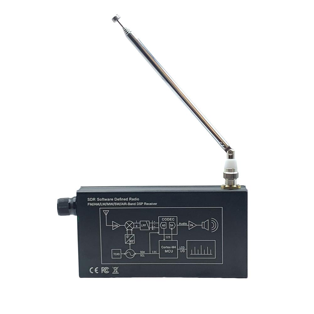 DSP SDR Radio Receiver Shortwave Radio Receiver Rechargeable Shortwave AM FM DSP Radio with Headphone Antenna Jack for Outdoor