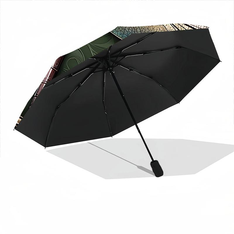 1 szt. Parasol Automatycznie Otwierany/Zamykany z Motywem Wodnego Smoka - Kompaktowy Parasol Podróżny, Prezent na Urodziny, Święta yy260106067