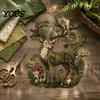 Beginner Sewing Materials Mythic Wilds DIY Patchwork Kit, Layered Fabric Art Dragon Handcrafted Wall Hanging Kit Phoenix Mythical Creature for