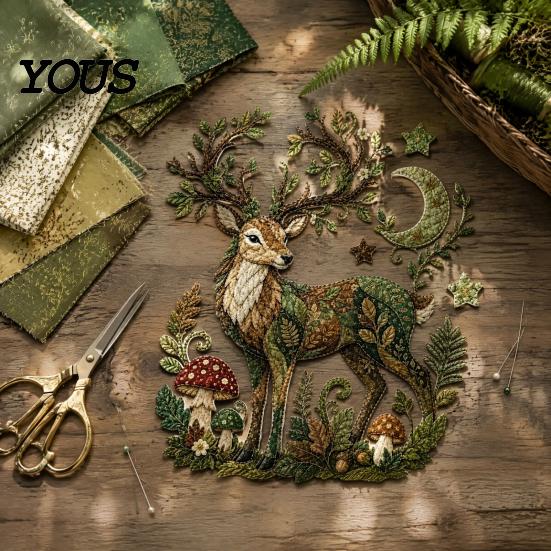 Beginner Sewing Materials Mythic Wilds DIY Patchwork Kit, Layered Fabric Art Dragon Handcrafted Wall Hanging Kit Phoenix Mythical Creature for