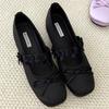 Fashion Fashion Shallow Bow Flat Sandals Women Higher Quality Satin Round Toe Designer Mary Jane Shoes Women Soft Sole Dress Ballet Shoe