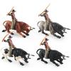 Simulation Spanish Matador Set Static Model North African Bison Bulltamer Solid Static Ornament Toy