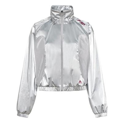 Jackets Women's Metallic Silver Stand Collar Moderate Other KY5755