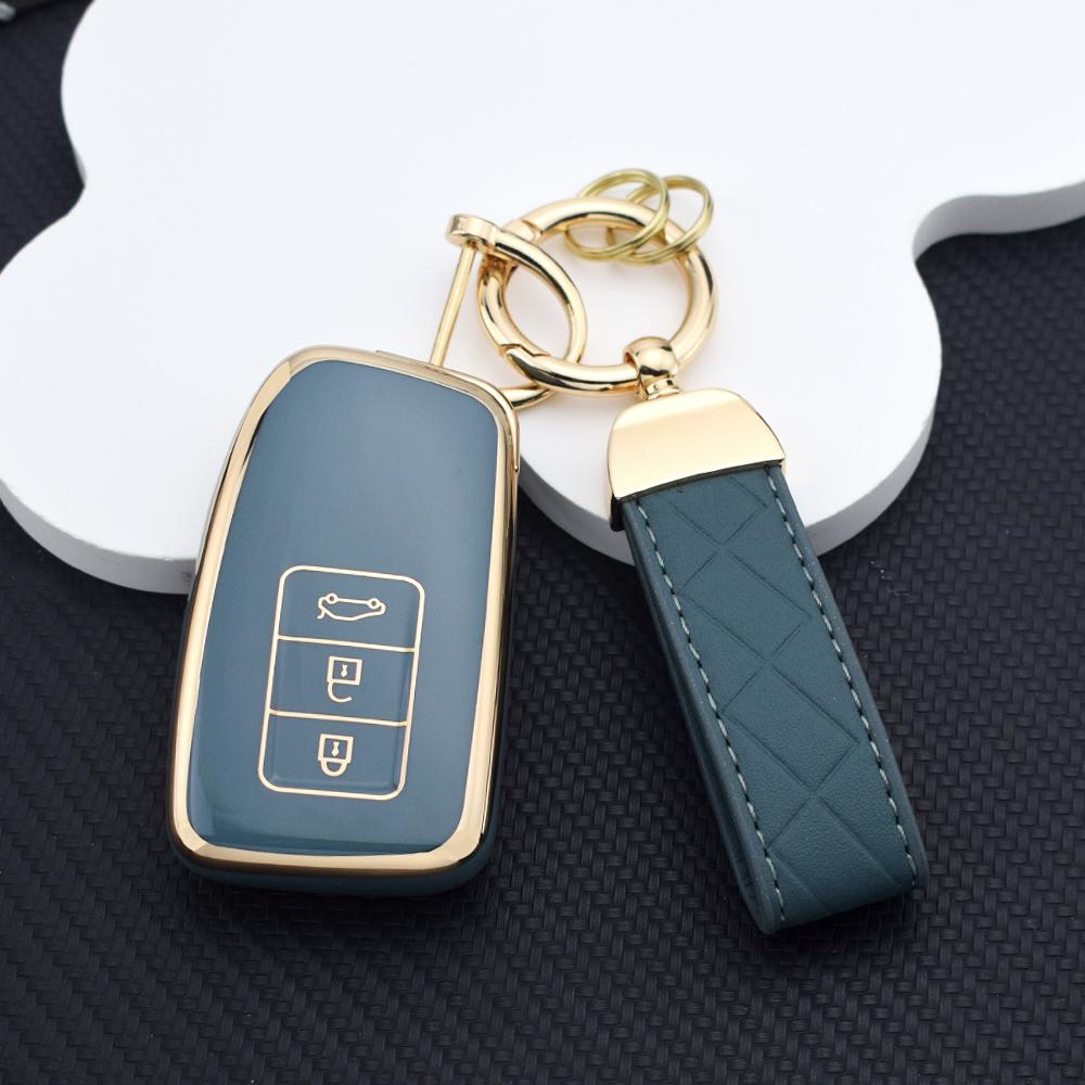 TPU Anti-scratch Car Key Case Cover for Lexus ES300h ES350 RX350 RX450h NX300 NX300h IS250 IS300h GX460 LX570 Shell Fob Holder