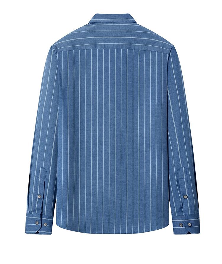 Business casual shirt men's long sleeved shirt with fashionable stripes