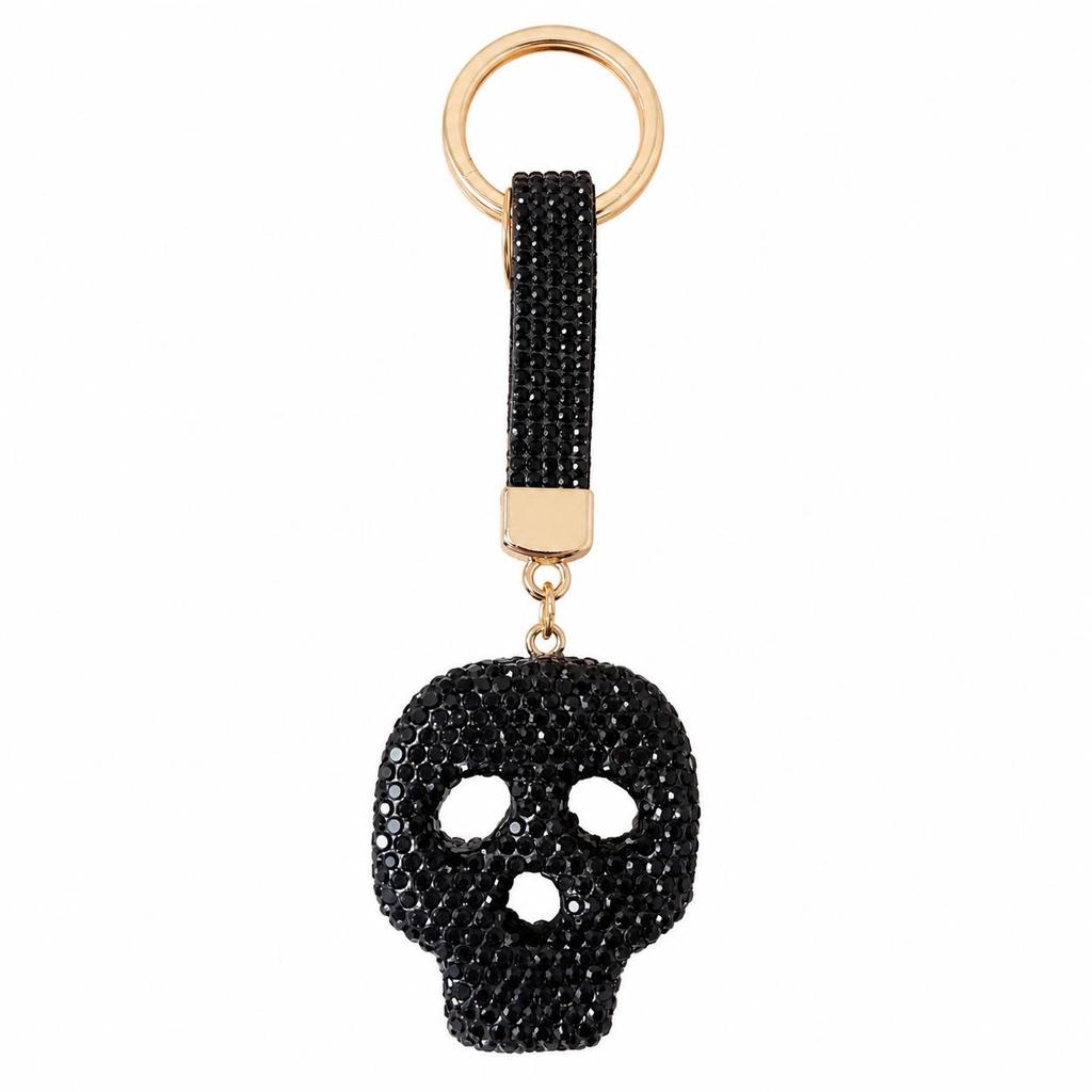 Luxury Crystal Diamond Skull Car Pendant and Fashion Keychain Charm