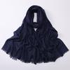 Soft Versatile Solid Bamboo Yarn Scarf With Star Rhinestone For Women
