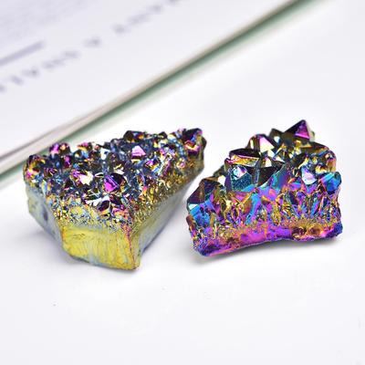 Galvanisiertes Buntes Amethyst-Kristall-Cluster-Ornament