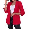 Women S Solid Long Sleeve Blazer Casual Office Jacket