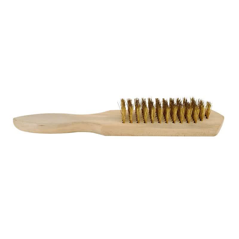 Wimete Wood Handle Stainless Steel Wire Cleaning Brush