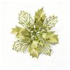 Artificial Glitter Poinsettia 6Pcs Hollow Out Xmas Decor for Christmas Tree Garland Front Door Winter Decor