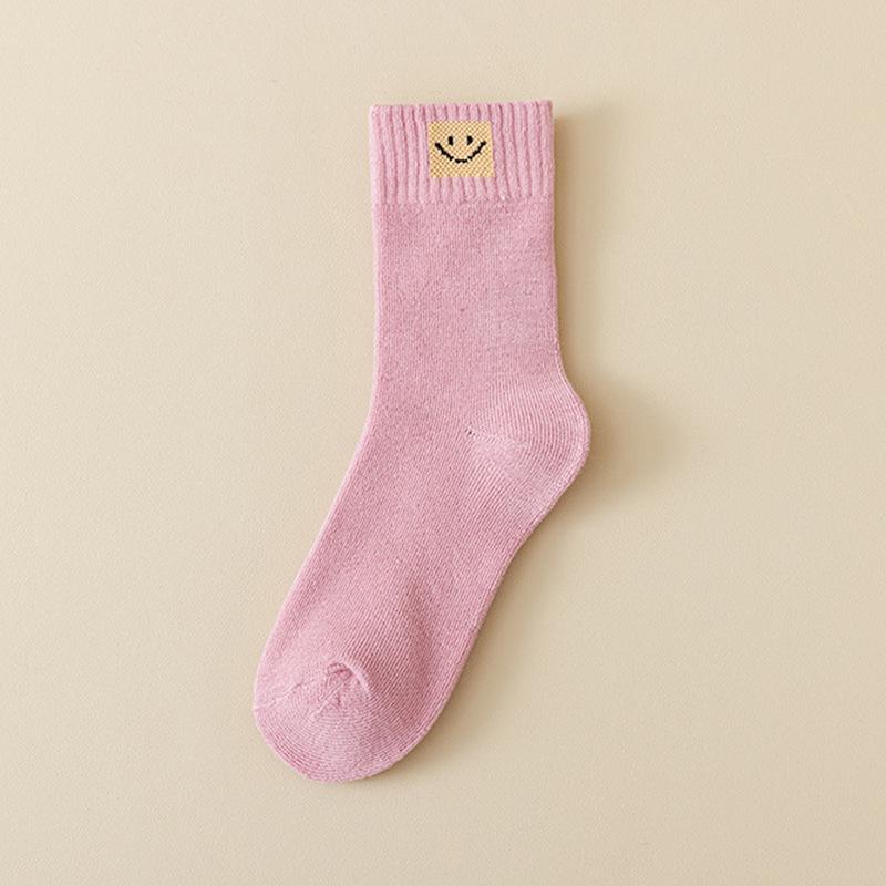 Women's Thickened Terry Socks - Anti-pilling, Non-slip, Mid-calf, Warm Autumn/Winter Floor Socks