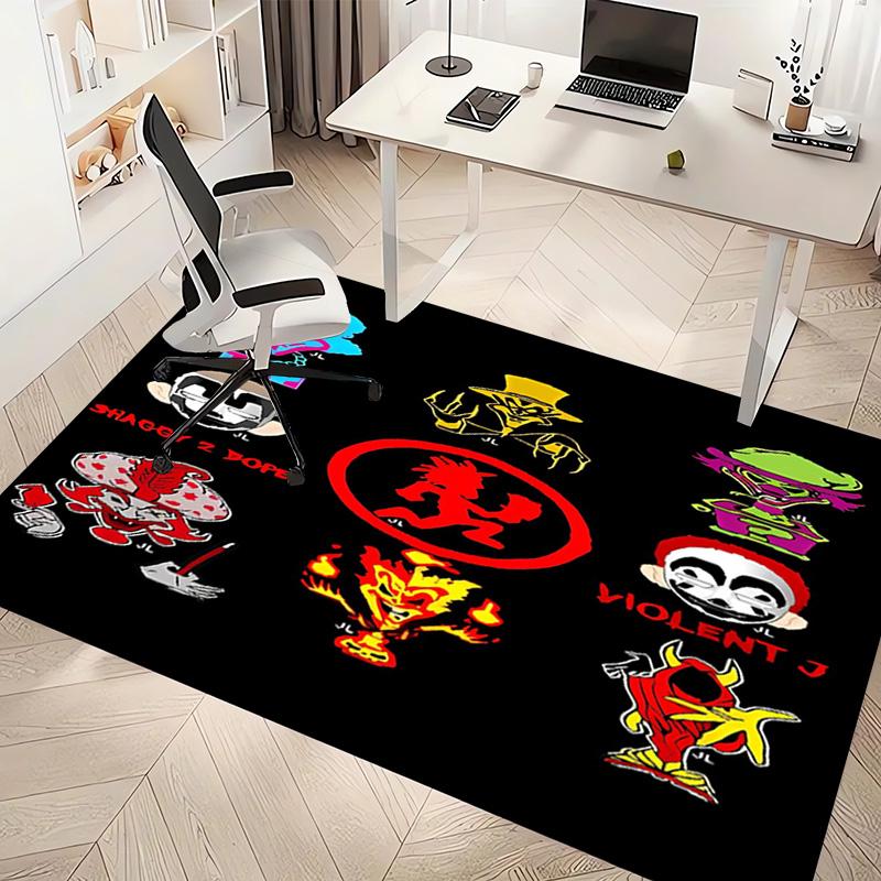 1pc Insane Clown Posse Print Area Rug - Soft, Washable Non-Slip Indoor Mat, Living Room, Home Office Decorative Rug,Office Decorative