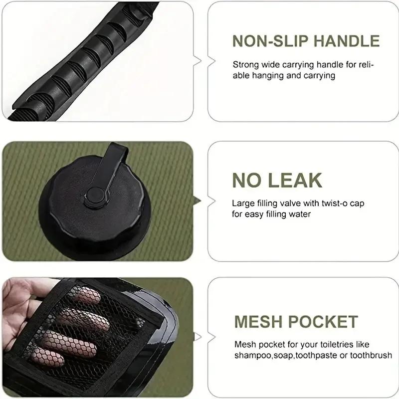 1PC 20L Shower Bag Outdoor Bathing Bag Bath Toilet Water Bag Camping Camping Equipment Hiking Accessories Camping Gear