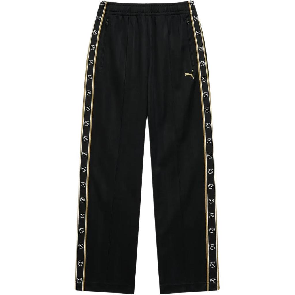 Puma Archive Striped Logo Print Elastic Loose Straight Leg Knit Sports Pants Men bottoms 94089801