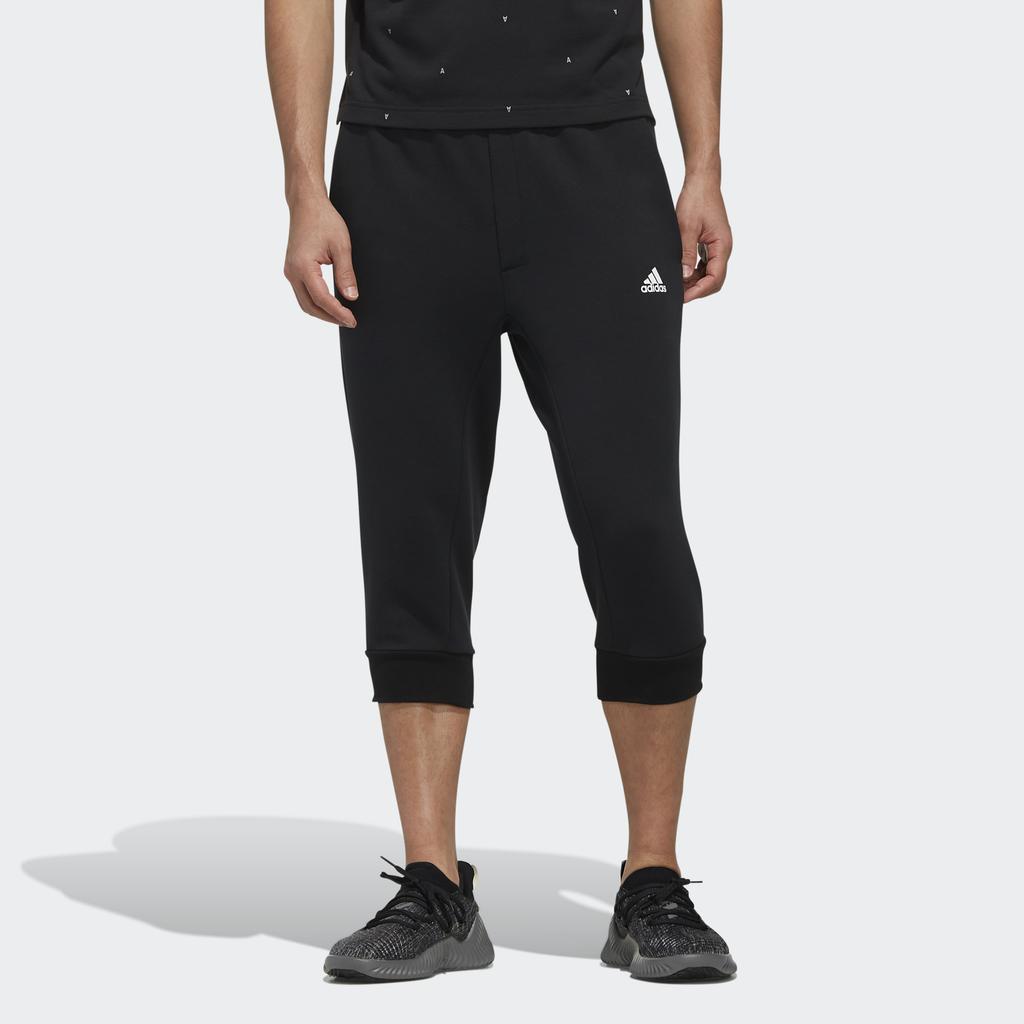 Adidas Essential 3-Stripe Tapered 3/4 Pants Men Bottoms Black EH3798