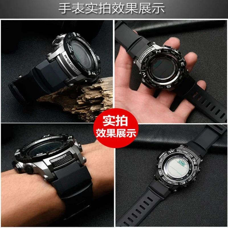 Für Casio PROTREK Serie PRG 250 260/270 500 550 /PRW-3500/2500/5100 Outdoor-Sport Wasserdichte Silikon-Uhrenarmbänder
