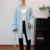 Autumn and winter lace-up loose knitted cardigan medium and long temperament advanced sense gentle wind sweater jacket women