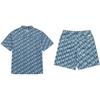 MLB New York Yankees Shirt Matching Sets Men's Lapel Moderate 3LDRM0633-50SBL-